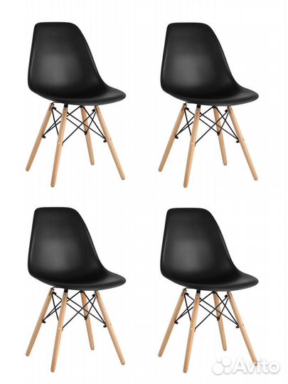 Стул Eames Style DSW черный 4 шт. комплект