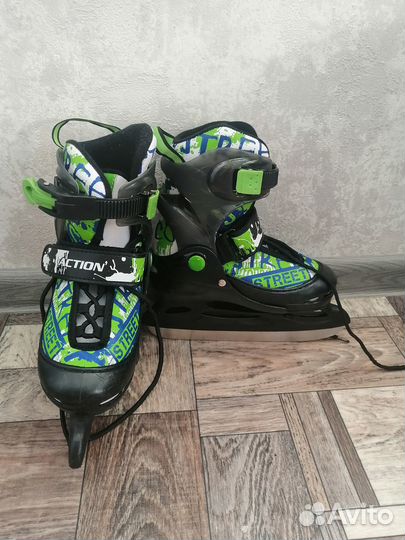 Коньки раздвижные размер 30-33