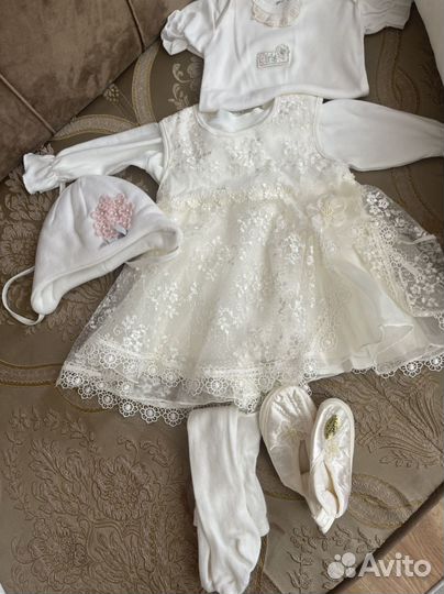 Комплект на выписку для девочки зимний