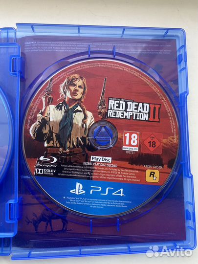 Диски на ps4 игра RED dead redemption 2