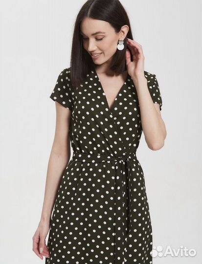 Платье на запах для пляжа, в кафе, на прогулку