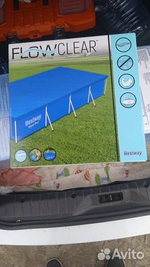 Каркасный бассейн прямоугольный плюс покрытие