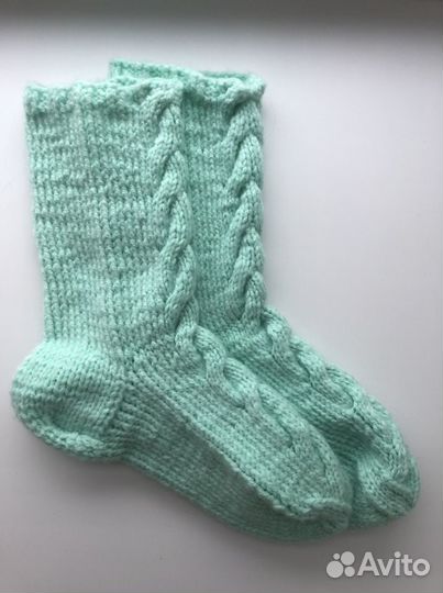 Носки шерстяные ручной вязки