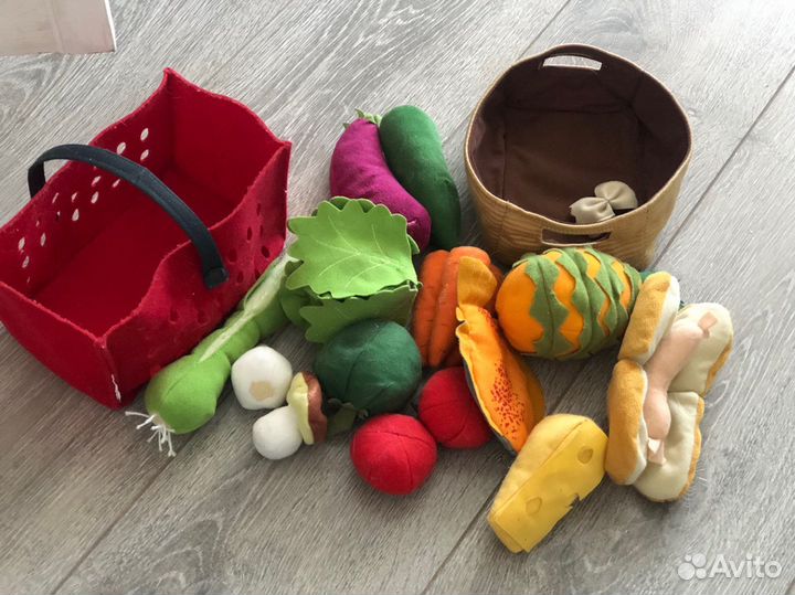 Посуда и фрукты (мягкие) для кухни. IKEA