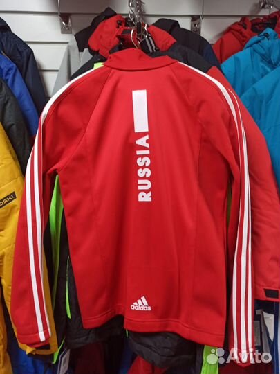 Разминочный костюм Адидас, красный/синий