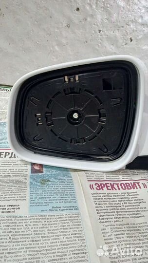Боковое зеркало левое цвет белый на Равон Джентра