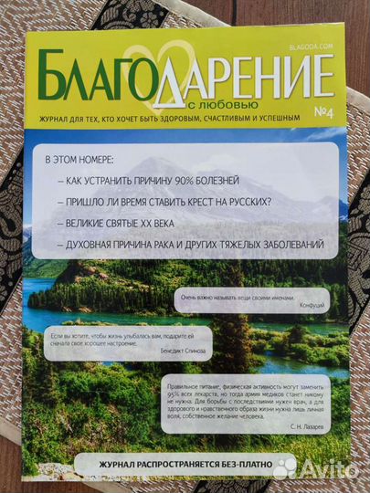 Журналы Благодарение