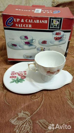 Кофейный сервиз, стаканы,тарелки, солонки