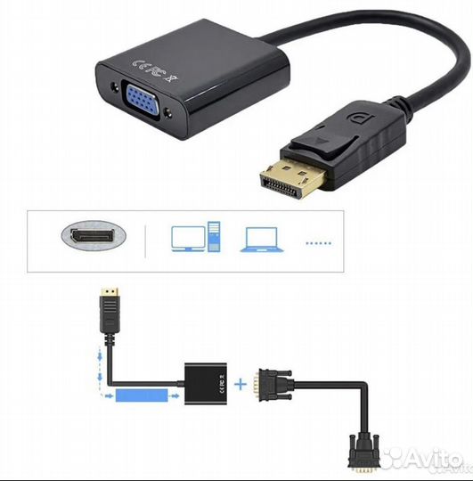Переходник displayport vga