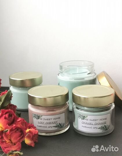 Свечи соевые. Аромасвечи