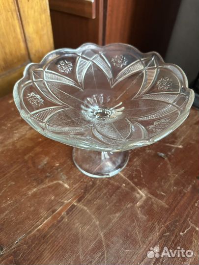 Ваза для фруктов на ножке СССР