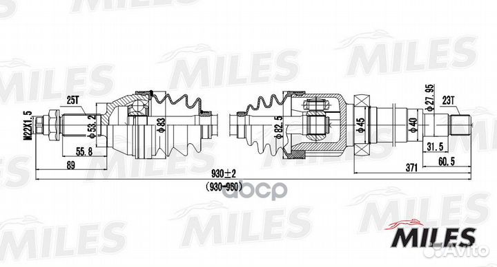 Привод в сборе ford focus I 1.4-1.8 98-04 прав