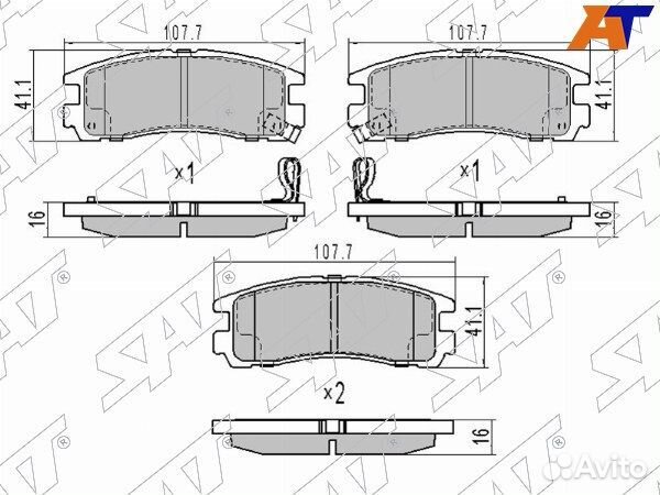 Колодки тормозные задние mitsubishi eclipse