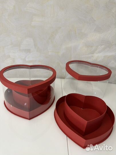 Коробка сердце аквариум,шляпная коробка