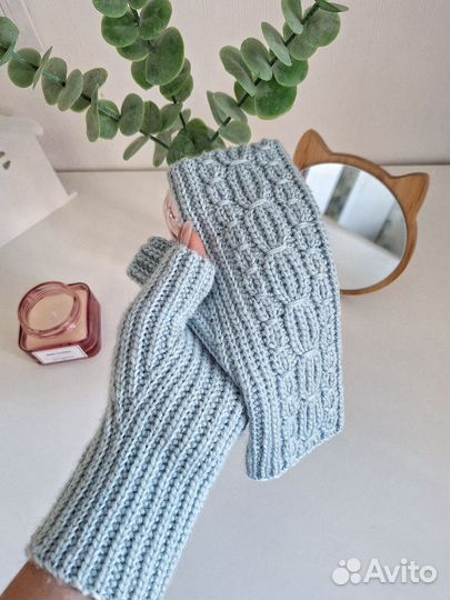 Митенки вязаные