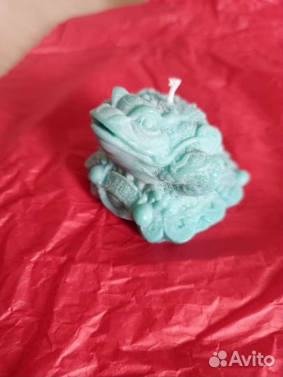 Соевые свечи Жаба фэн-шуй ручной работы