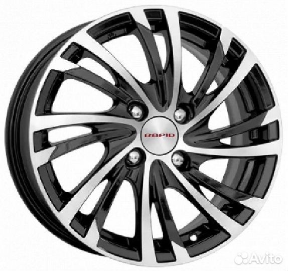 Диск кик Мейола 6x15 4x100 ET48 DIA54.1 алмаз черн