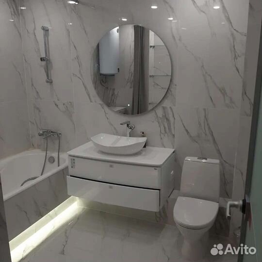 Хороший кафельщик, сан.узел под ключ