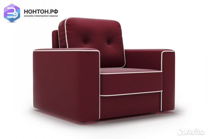 Кресло еврокнижка Берген бордовое