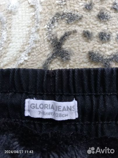 Теплые брюки для девочки, мальчика 128