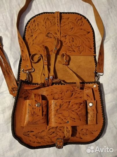 Сумка охтника натуральная кожа