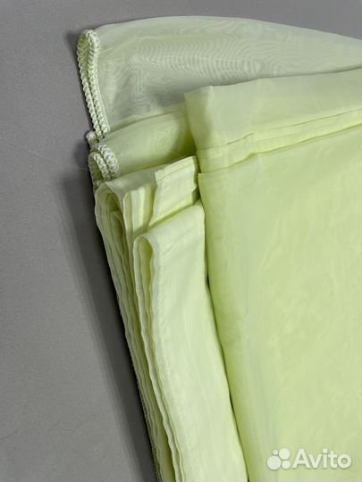 Тюль желтый 7 м готовый