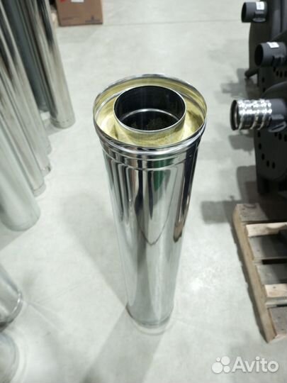 Труба для дымохода сэндвич, нержавейка 120х180