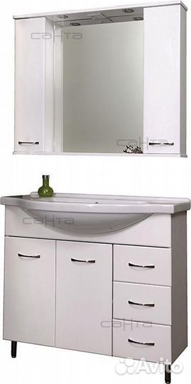 Тумба с раковиной санта Эльбрус 100