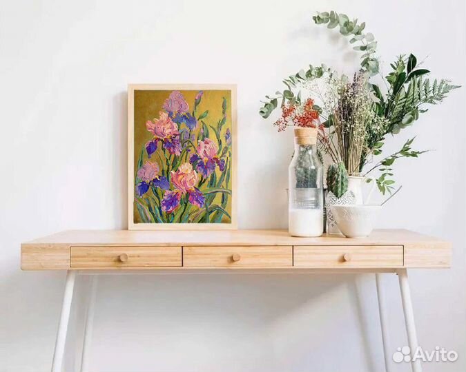 Картина маслом цветы