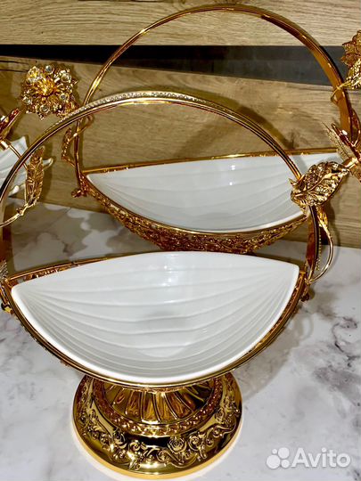 Шикарный набор 2 фруктовницы, конфетницы