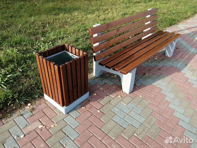 Диван парковый комплект с урной