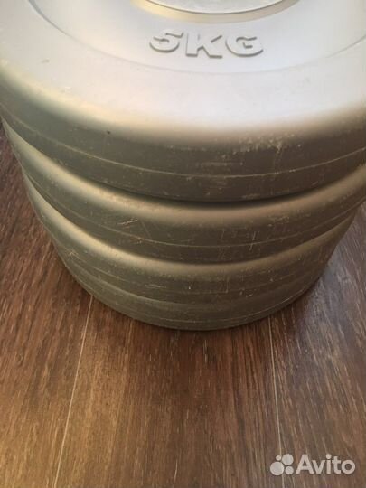 Диск пластиковый для штанги и гантелей Torneo