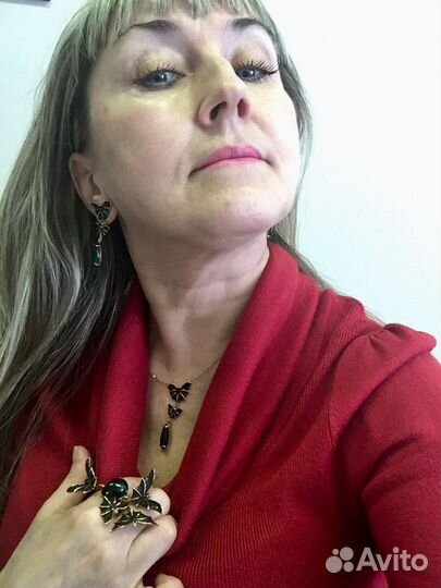 Серьги, кольцо, колье