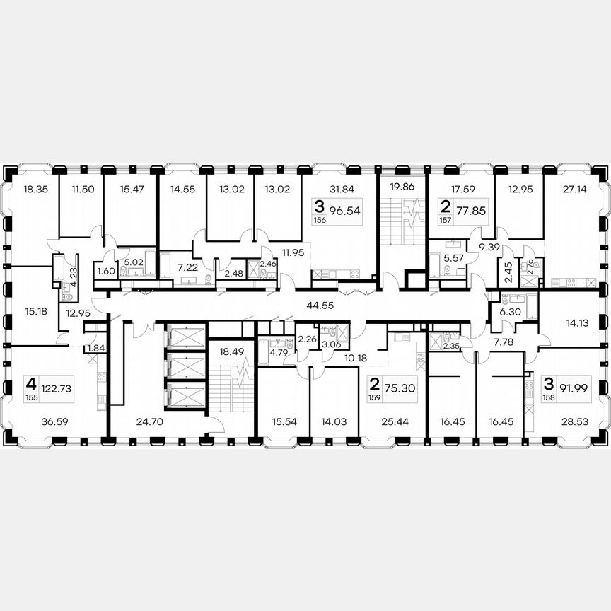 2-к. апартаменты, 79,2 м², 16/21 эт.