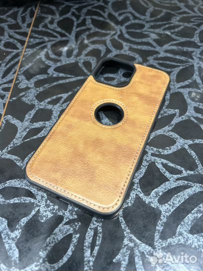Чехол на iPhone 13 pro max кожаный