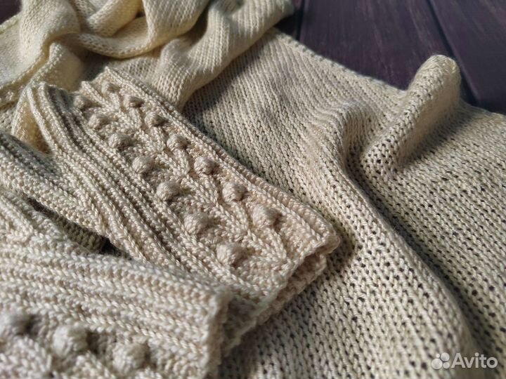 Комплект косынка+митенки