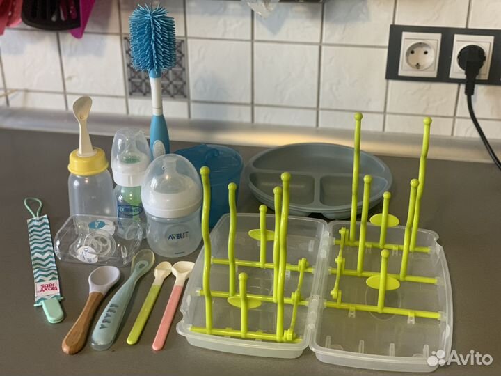 Бутылочки, ершик avent, dr. Browns, pigeon