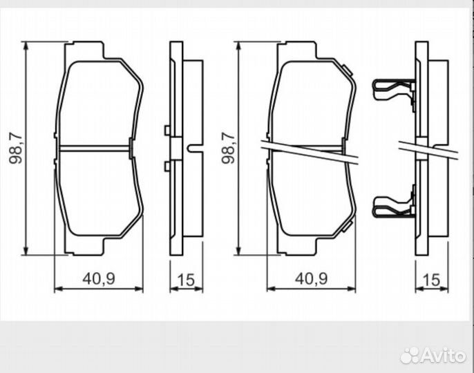 Тормозные колодки hyundai tucson santa fe sonata