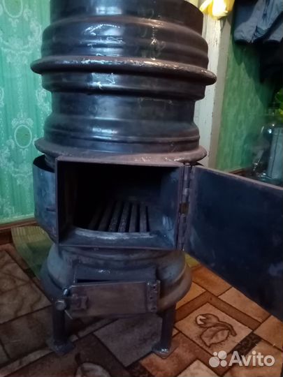 Печь буржуйка из дисков