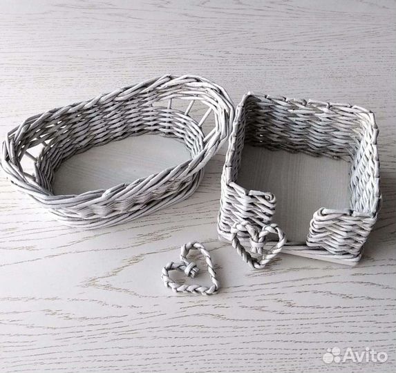 Салфетница, корзинка, конфетница, плетеные изделия