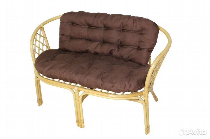 Диван двухместный Bahama (Ротанг №4, ткань Matador