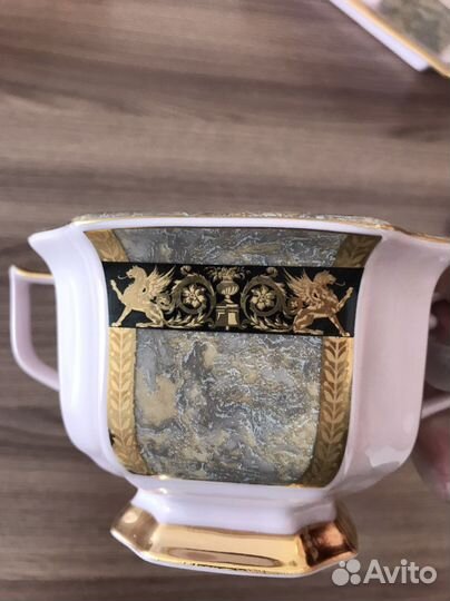 Набор посуды из розового фарфора, H&C, Чехия