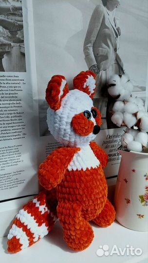 Мягкая игрушка ручной работы Красная панда