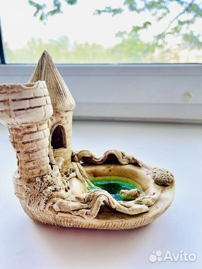 Декорация для аквариума замок грот керамика