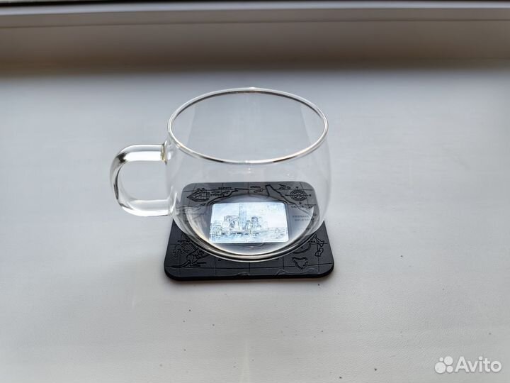 Чашка стеклянная