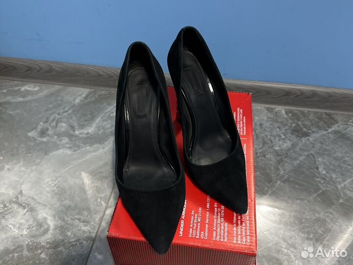Туфли женские 39 размер черный замша