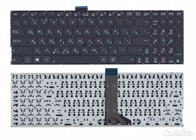 Клавиатура Asus X555L X553 черная (плоский enter)