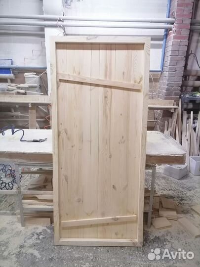 Дверь банная, клиновая Ласточкин Хвост (сосна)