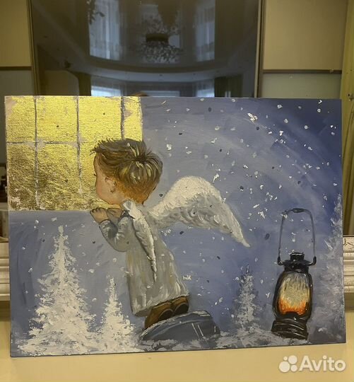 Интерьер дома, детской - картина маслом Ангел