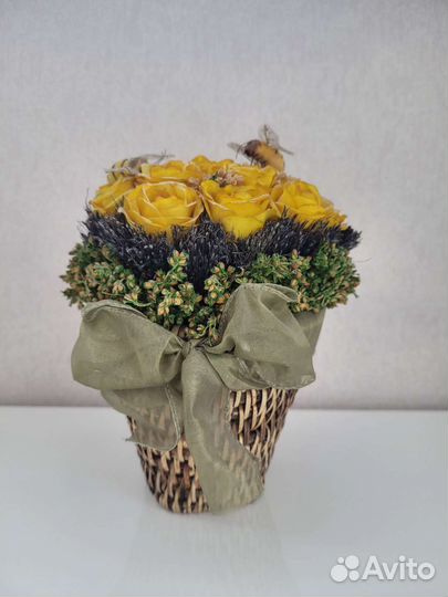 Цветочная корзинка. Декор